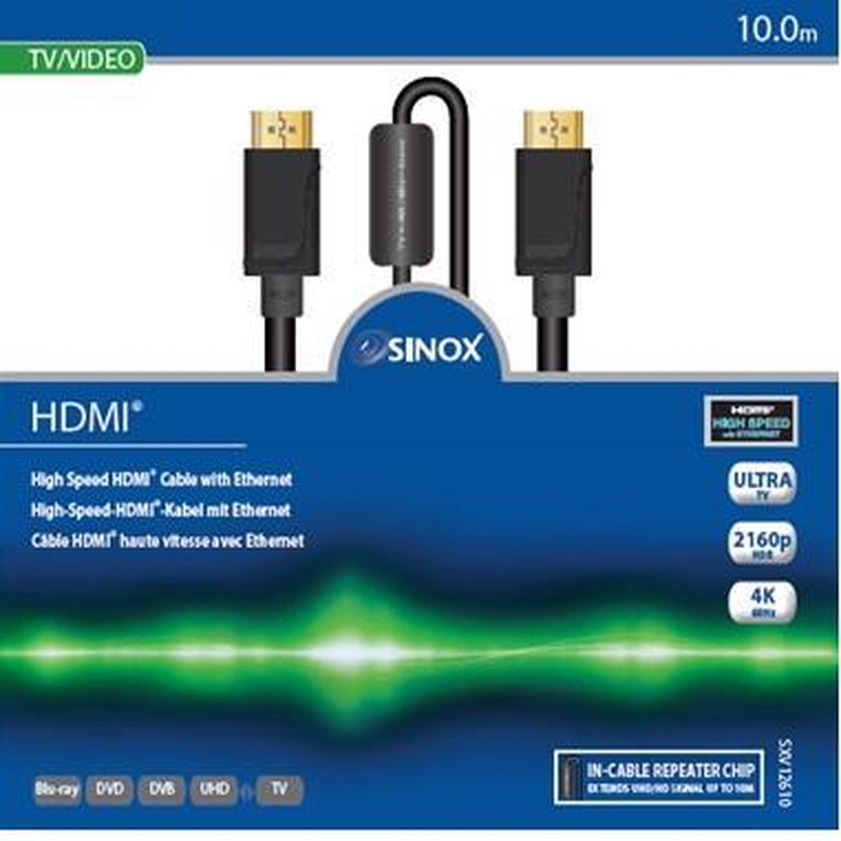 Sinox HD Premium  SXV12610 V2.0b 4K/UHD 60 Hz 10 mtr.