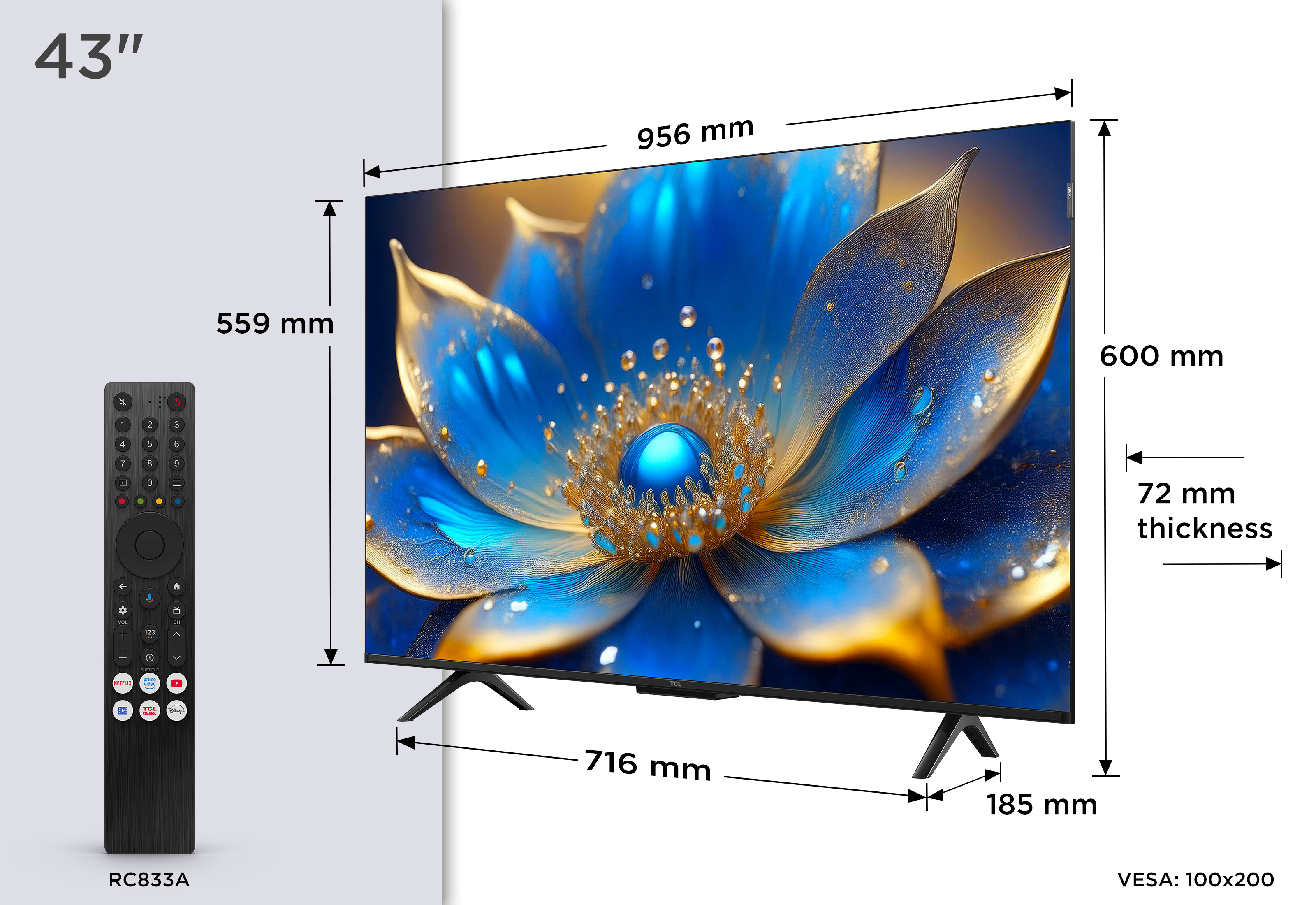 QLED TV TCL 43QLED780K / Google TV