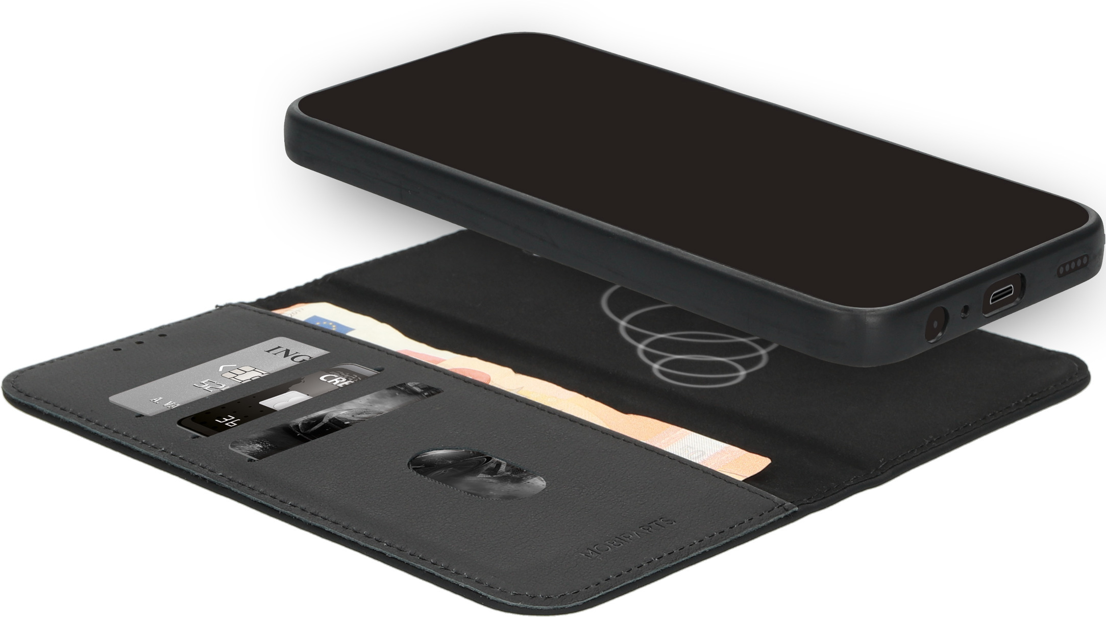Mobiparts Leather 2 in 1 Wallet Case Apple iPhone 16e Black