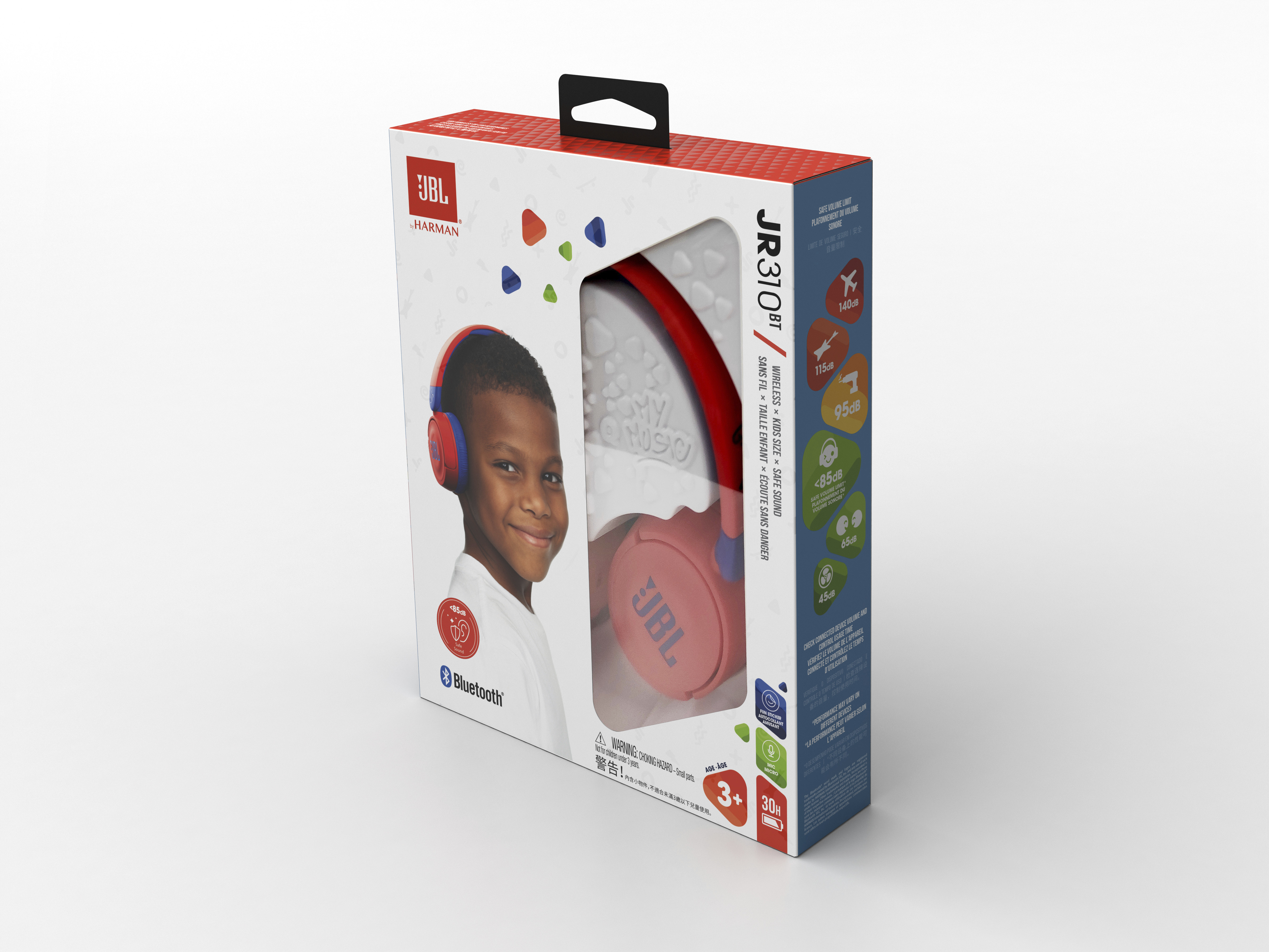 JBL casque jr 310 bt kids red