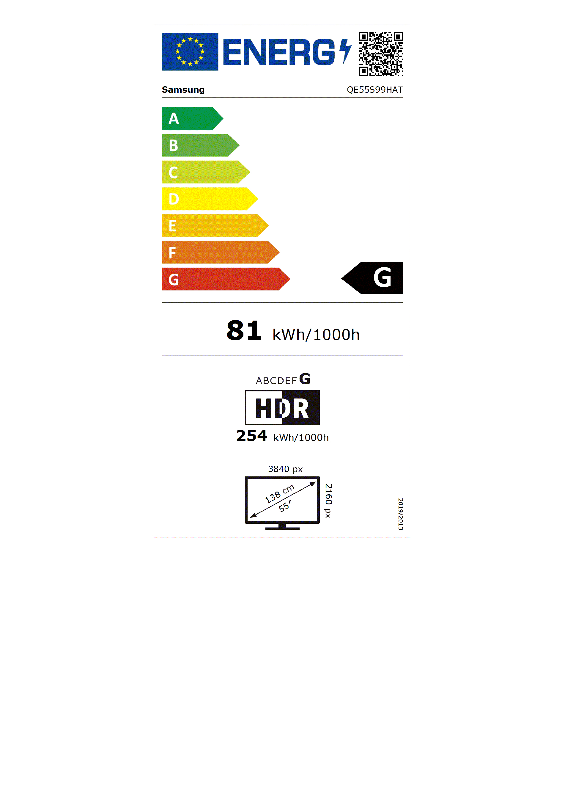 OLED TV SAMSUNG QE55S99H / Tizen OS