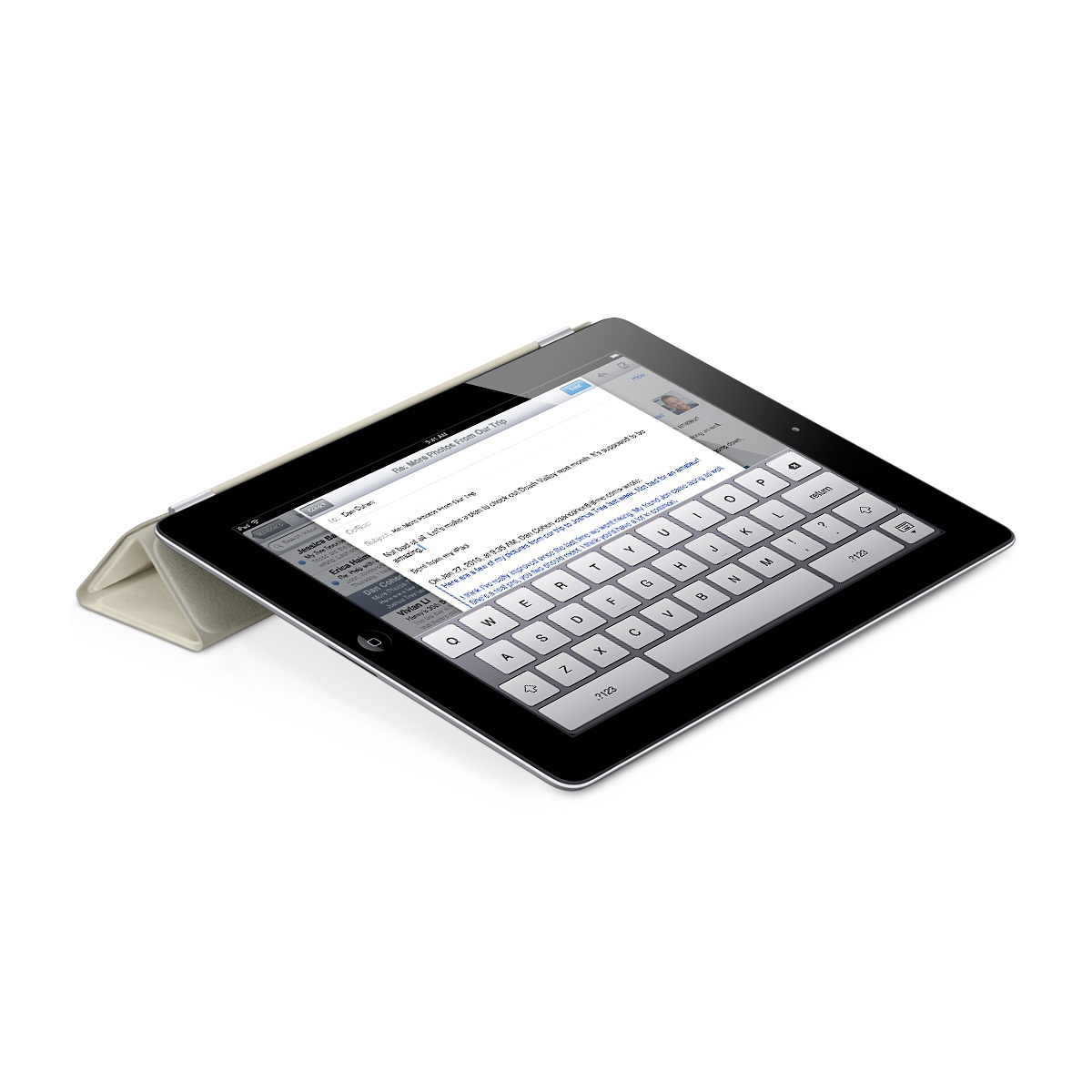 MD305ZM iPad smart cover Leather cream