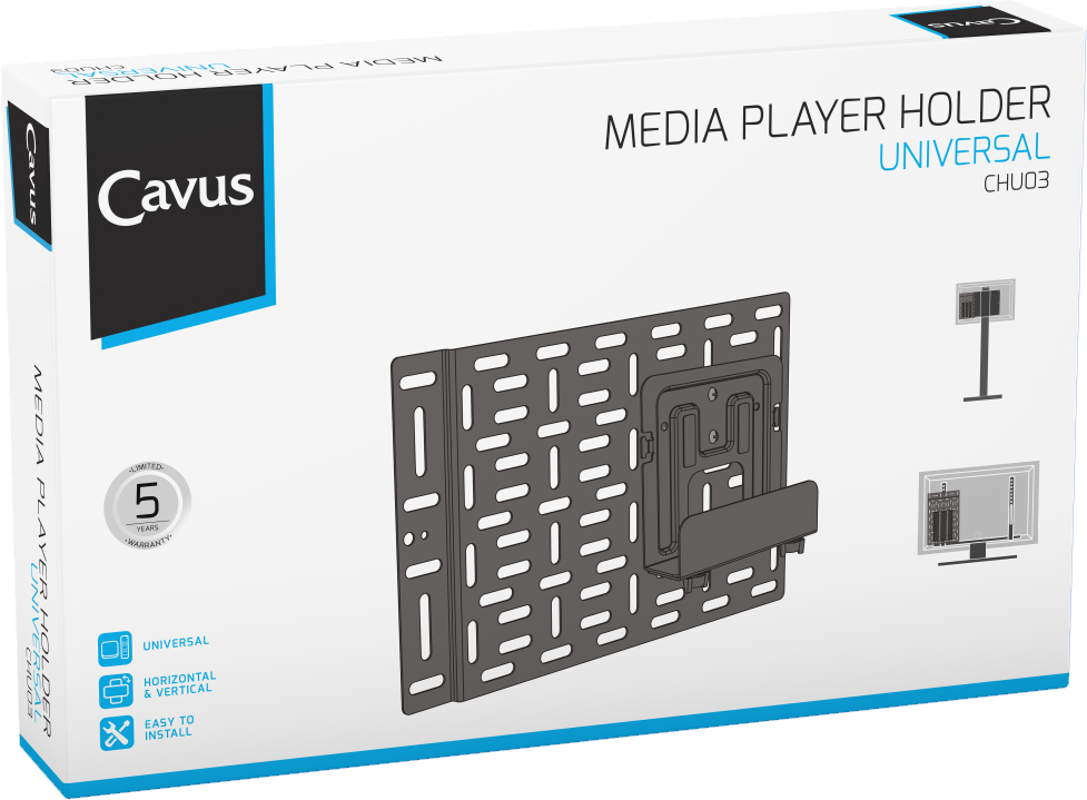 Houder CAVUS CHU03 voor multimediaspeler + montageplaat