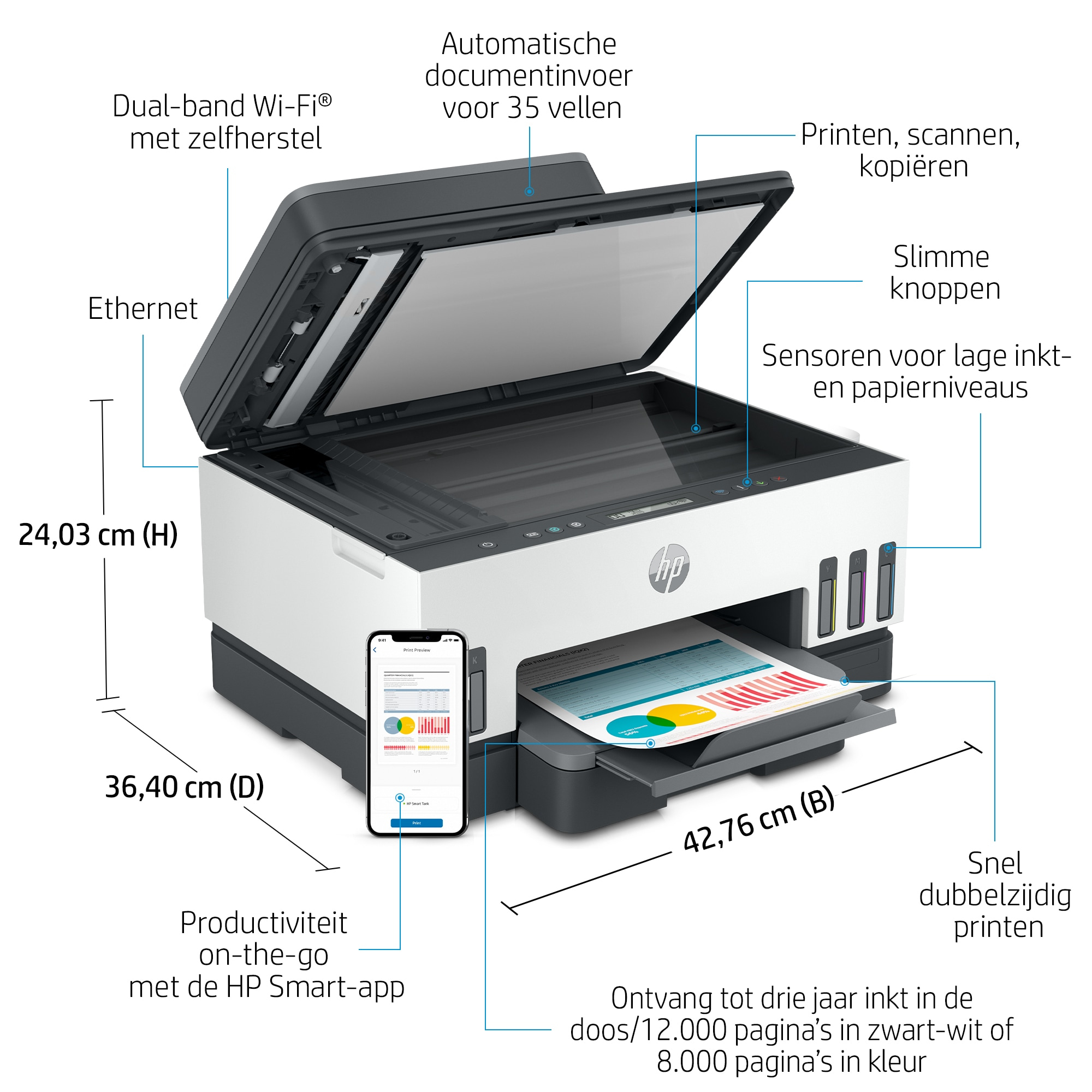 Printer HP Smart Tank 7305 AIO A4 Kleur