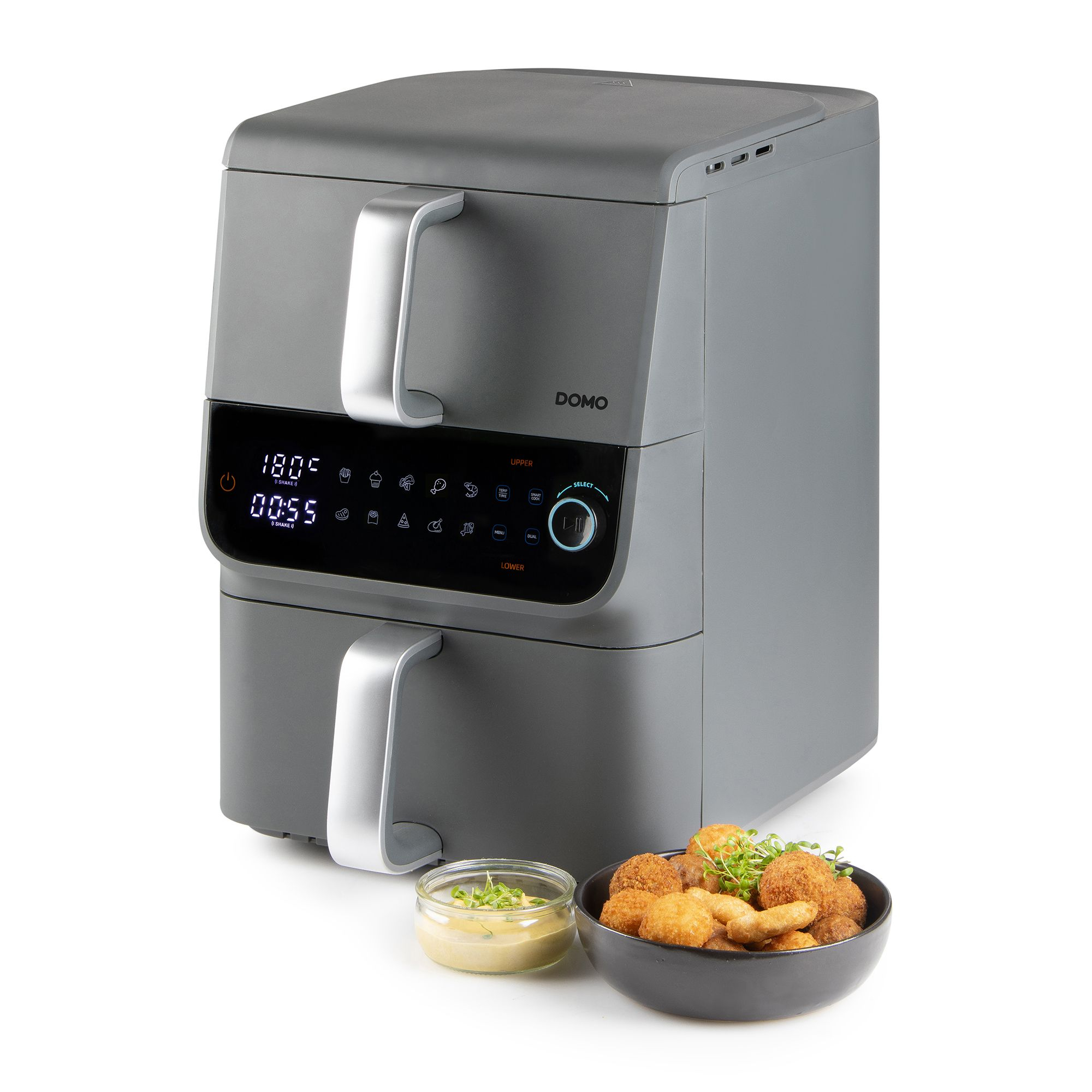 Heteluchtfriteuse Domo DO549FR dubbel verticaal