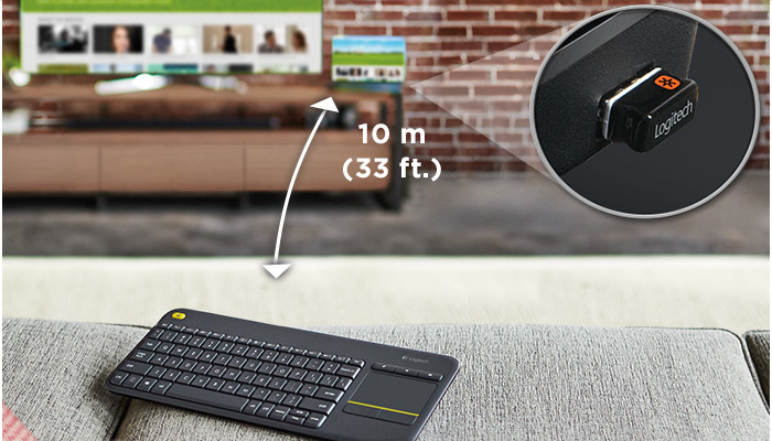 Logitech wireless touch keyboard k400 bl