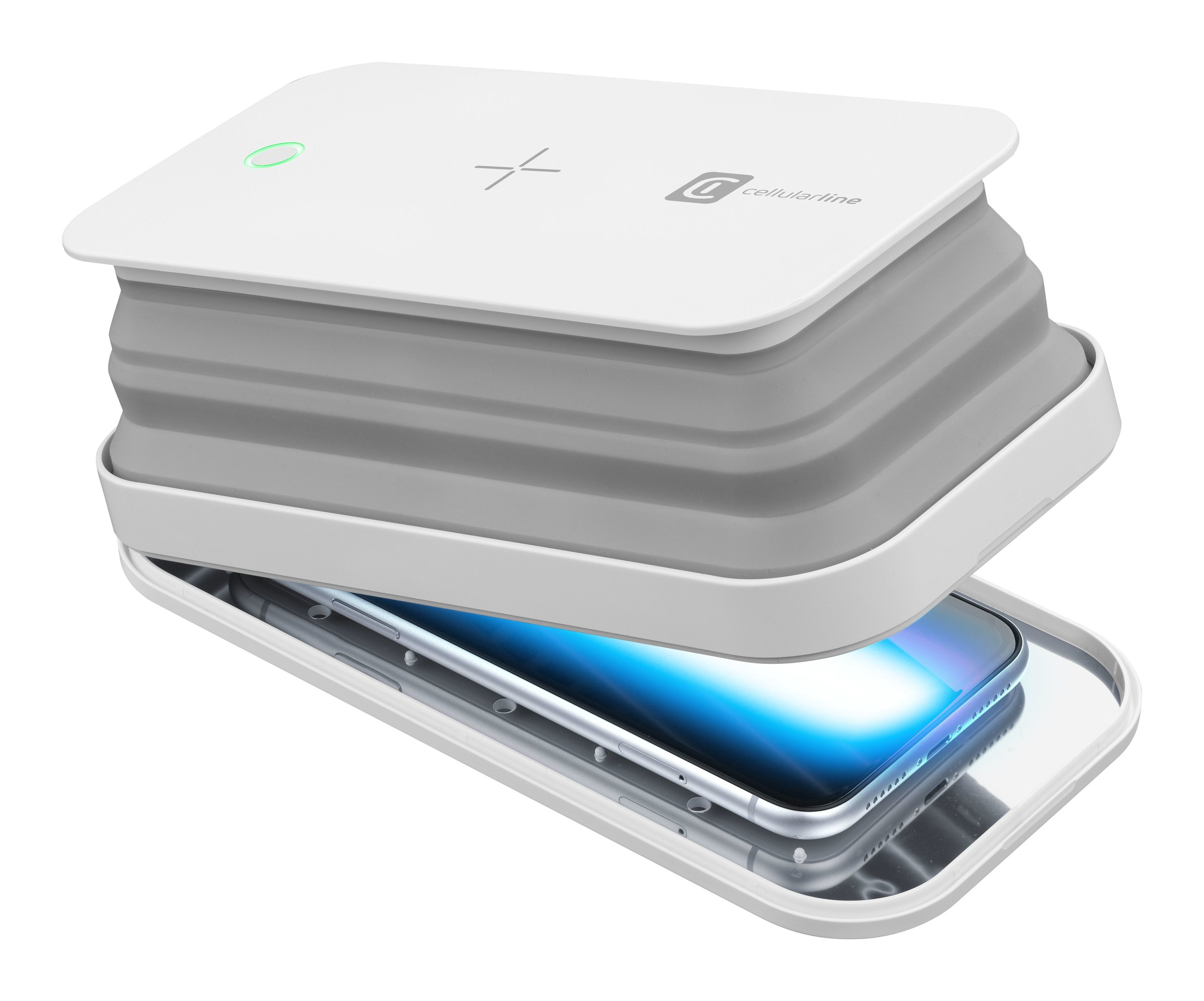 UVC smartphone sterilisator UVCSTERILIZERW draadloos, wit
