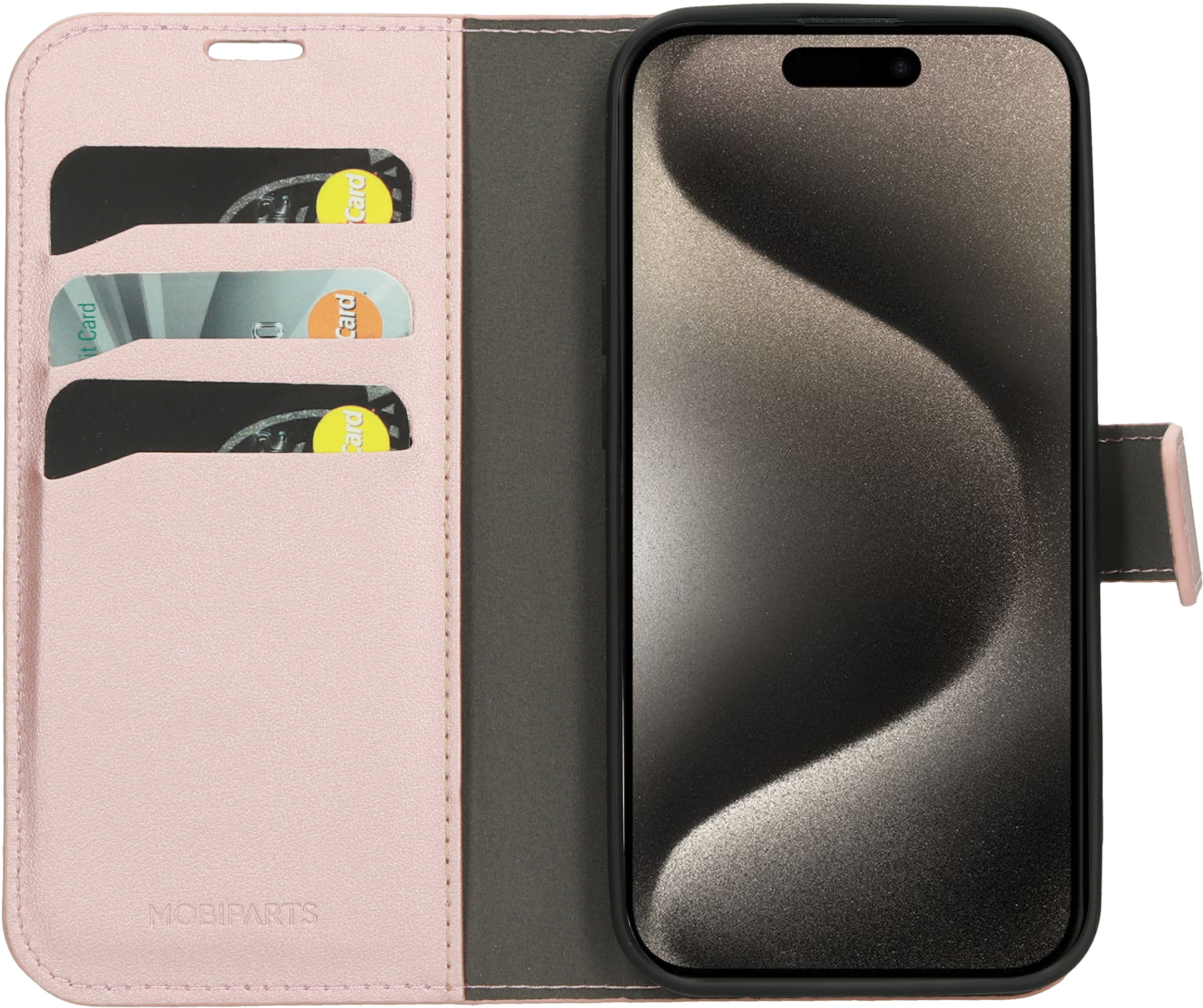 Mobiparts Classic Wallet Case Apple iPhone 15 Pro Pink