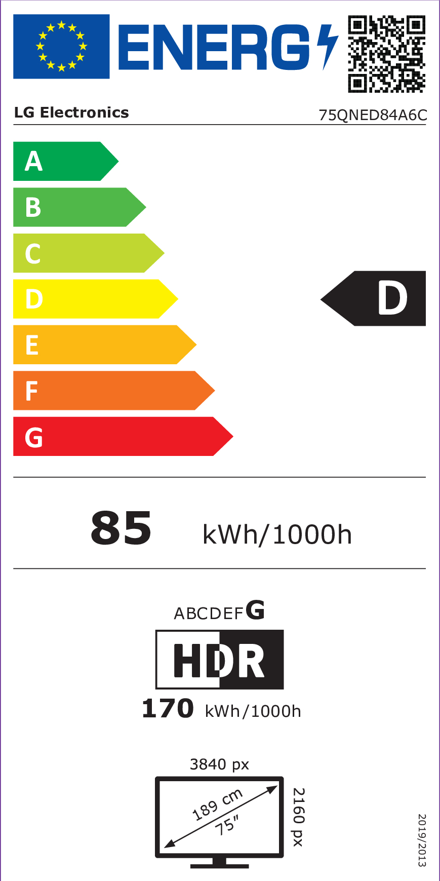 QNED TV LG 75QNED84A6C / webOS