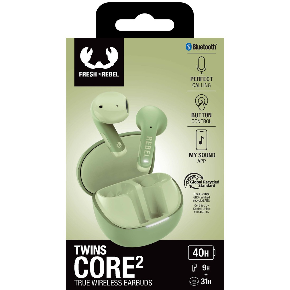 Oordopjes FRESH N REBEL Twins Core 2 wild green