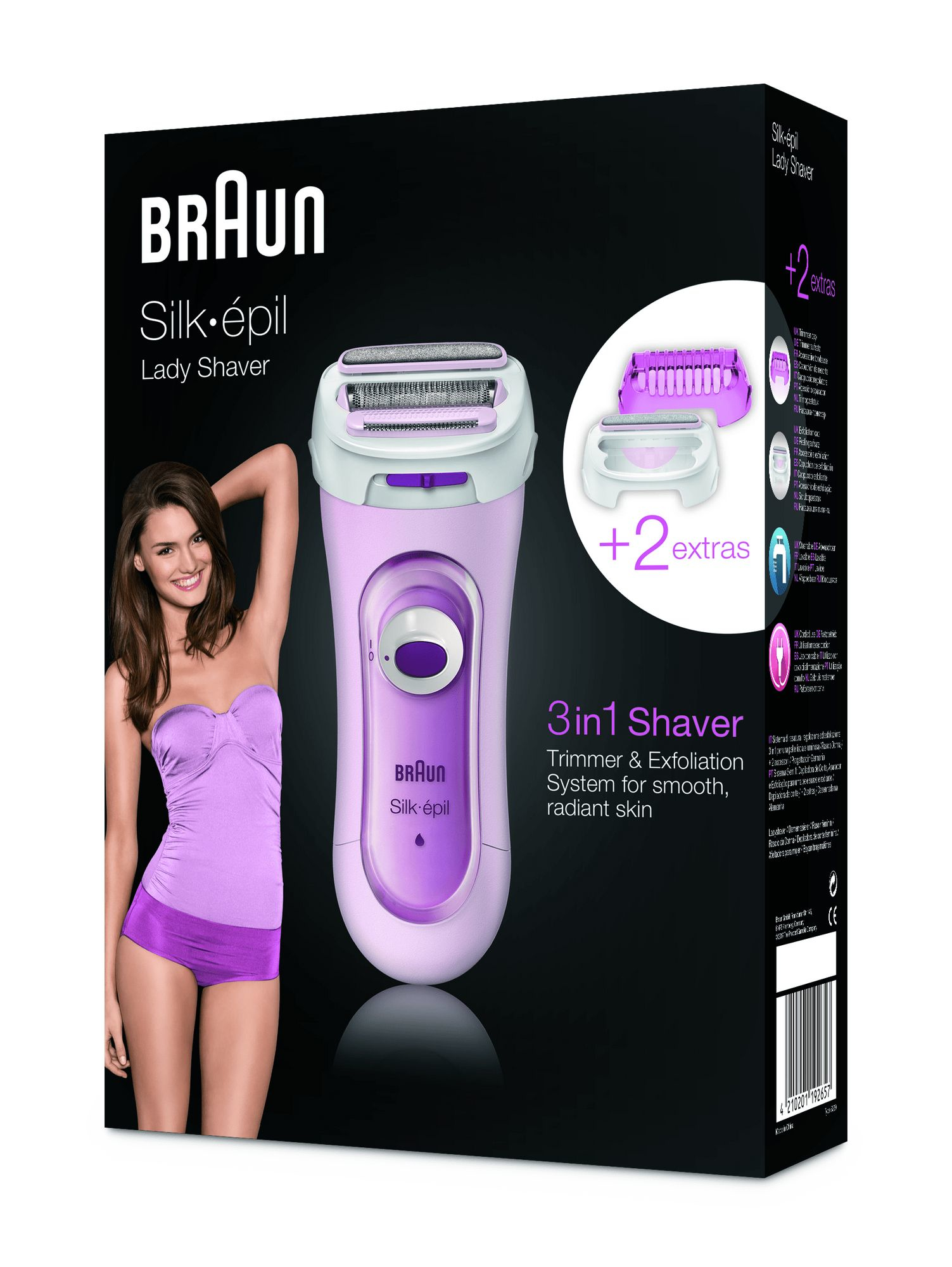 Braun Silk-épil LS 5360 3 tête(s) Tondeuse Rose