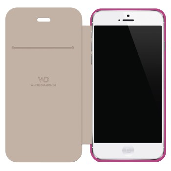 iphone tas WD 176073 Booklet Crystal iPhone 6/6s roze