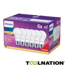 LED-lamp PHILIPS 8718696586273 E27 A60 13W-100W WW 6pcs