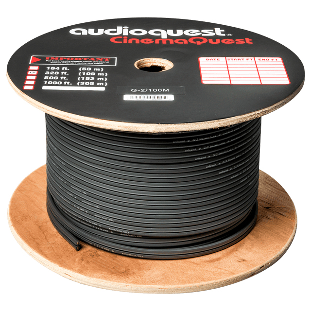 Luidsprekerkabel AUDIOQUEST 328FT (100M) SPOOL G-2 GRAY