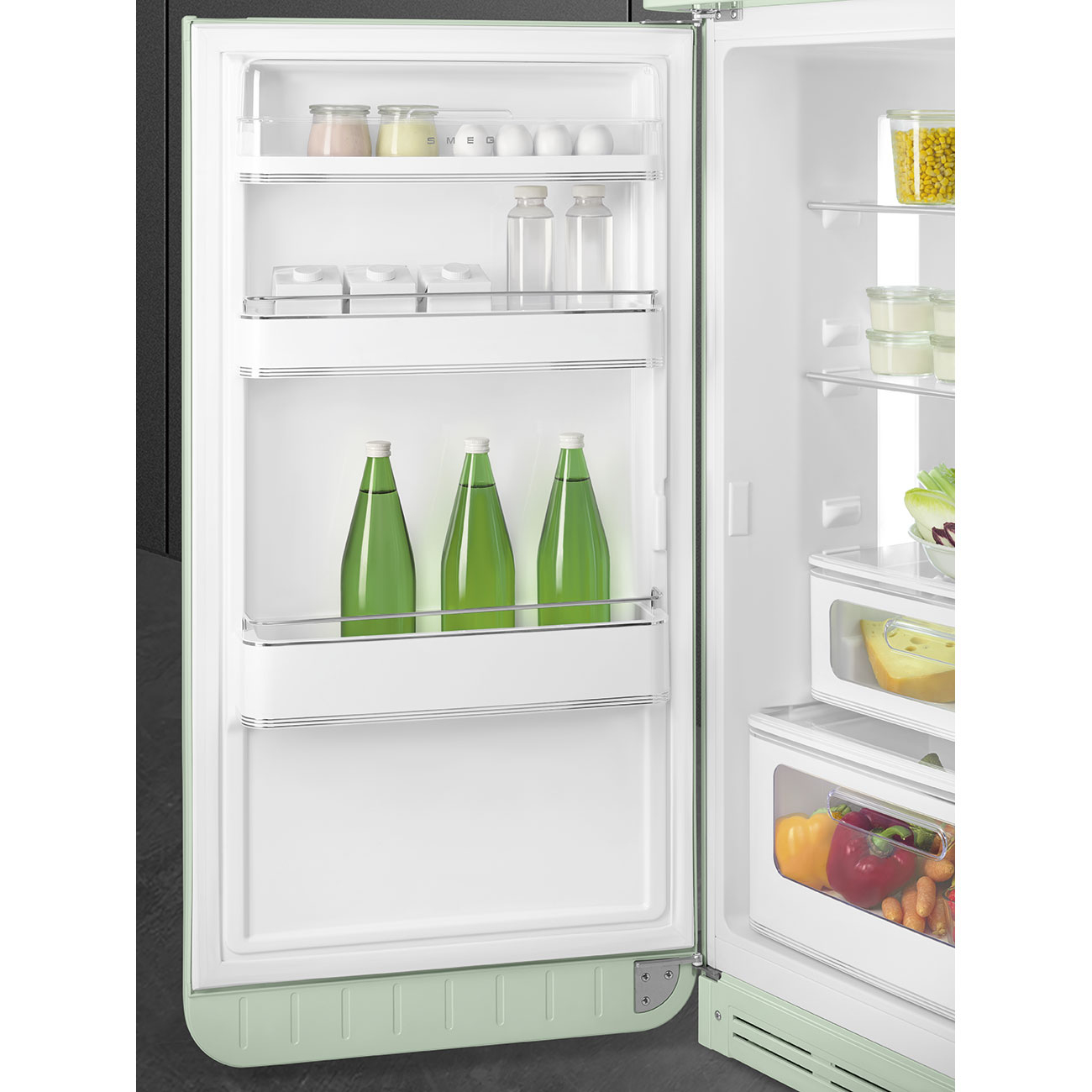 Combi-Koelkast SMEG FAB30LPG6 50's Style / C / 222L+72L / 172cm / pastelgroen