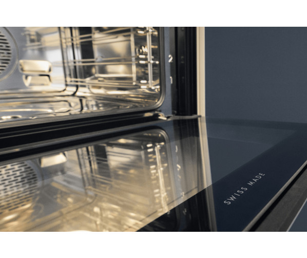 Oven BI VZUG Combair V4000 45, TopClean, zwart spiegelglas