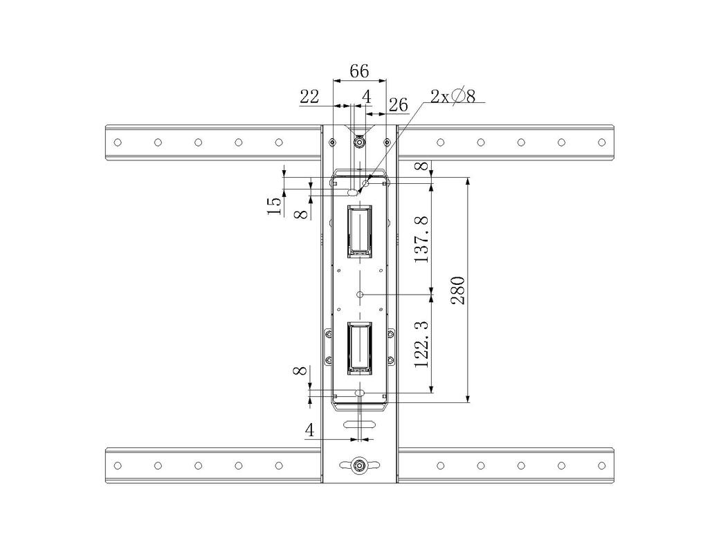 Multibrackets Muursteun Flexarm Thin Zwart MB736184