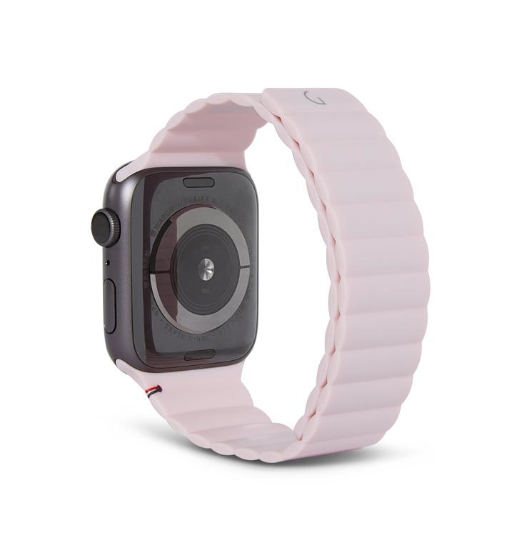 Decoded Apple watch 44mm/42mm, silicone magnetic traction strap, rose pâle