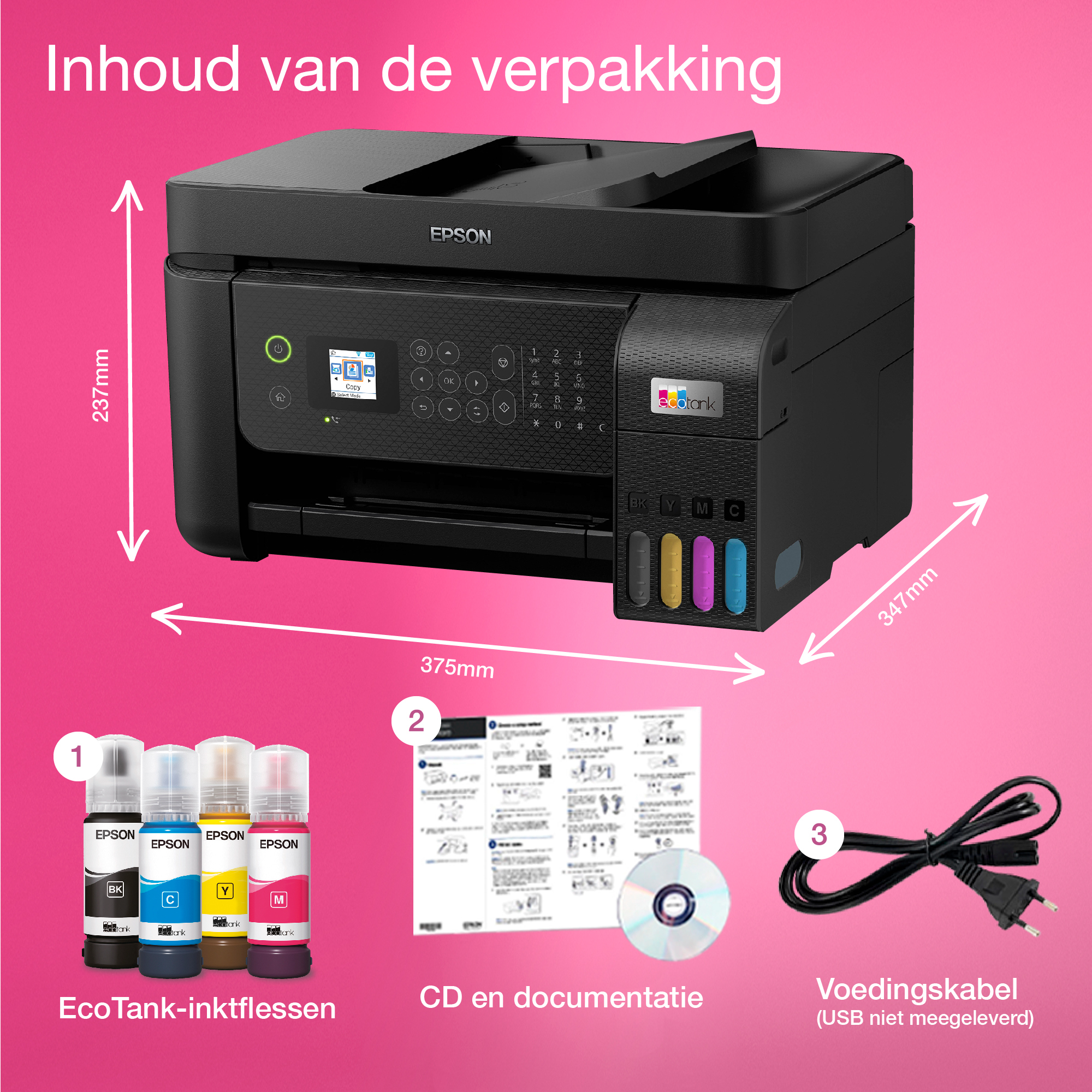 Printer Inkjet Epson Ecotank ET-4800 AIO Adf Kleur A4