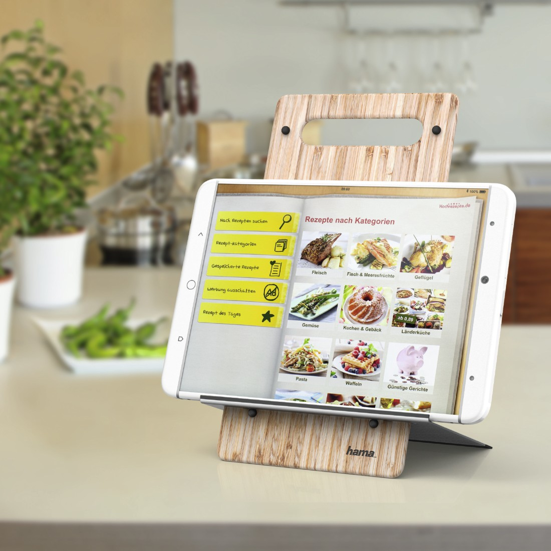 Houder  Timber  voor tablet-pc´s van 7 - 10,5 , bamboe
