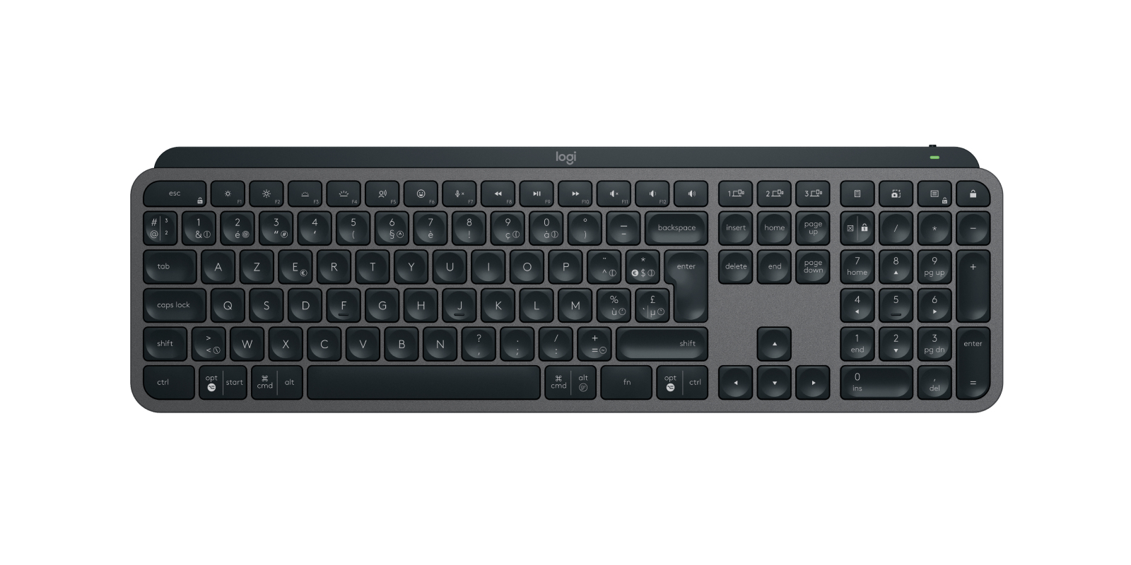 LOGITECH WIRELESS MX KEYS AZERTY ZWART