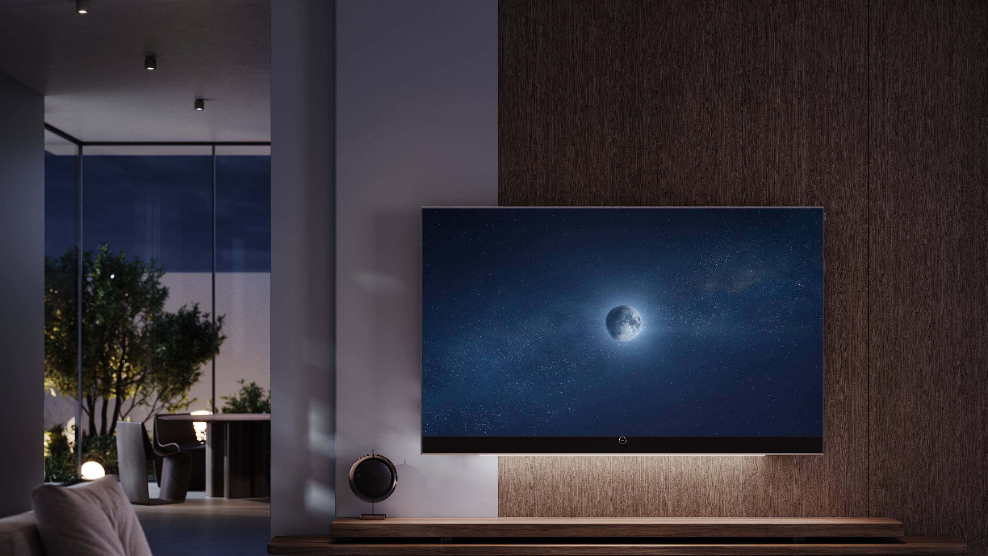 OLED TV LOEWE stellar 97 dr+ aluminium/aluminium / Tizen OS 