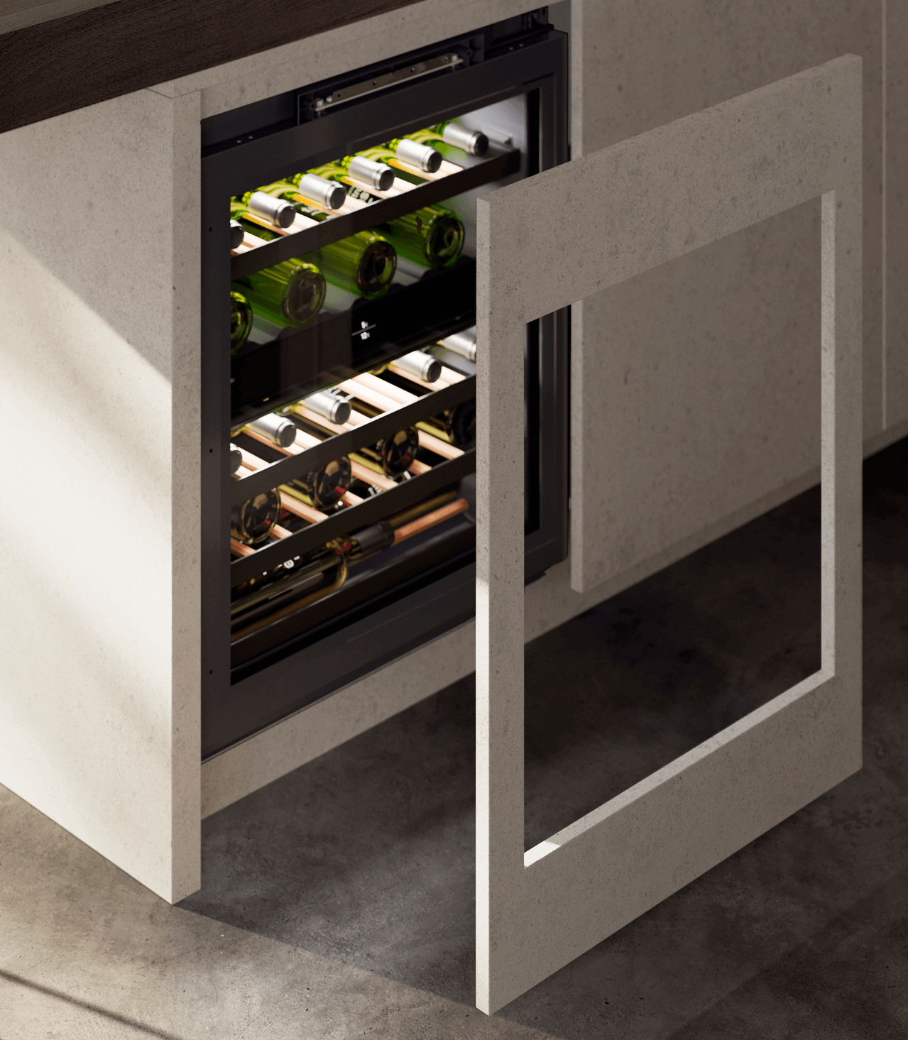 Liebherr UWpri 3761-20 Thermo-elektrische wijnkoeler Onderbouw Antraciet 44 fles(sen)