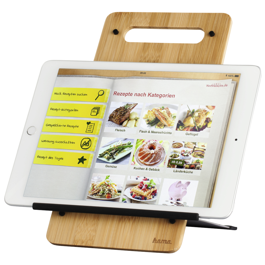 Houder  Timber  voor tablet-pc´s van 7 - 10,5 , bamboe