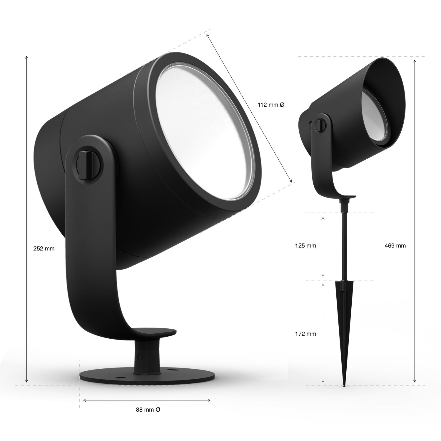 Outdoor PHILIPS HUE Lily XL Spot Zwart (Uitbreiding)
