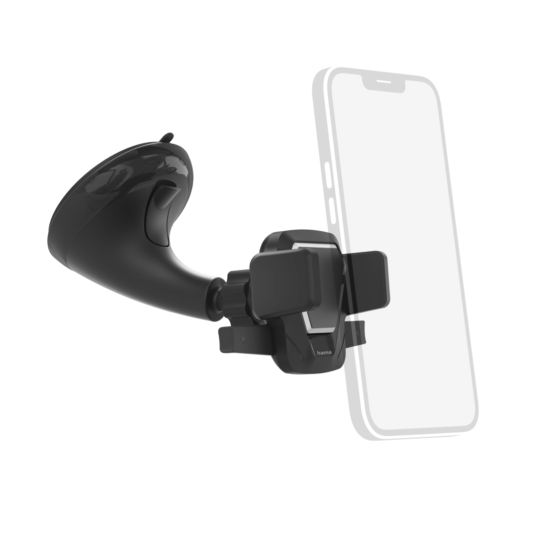 Hama Support de voit. pr port. Easy Snap avec vent., pivot. 360 °, univ.