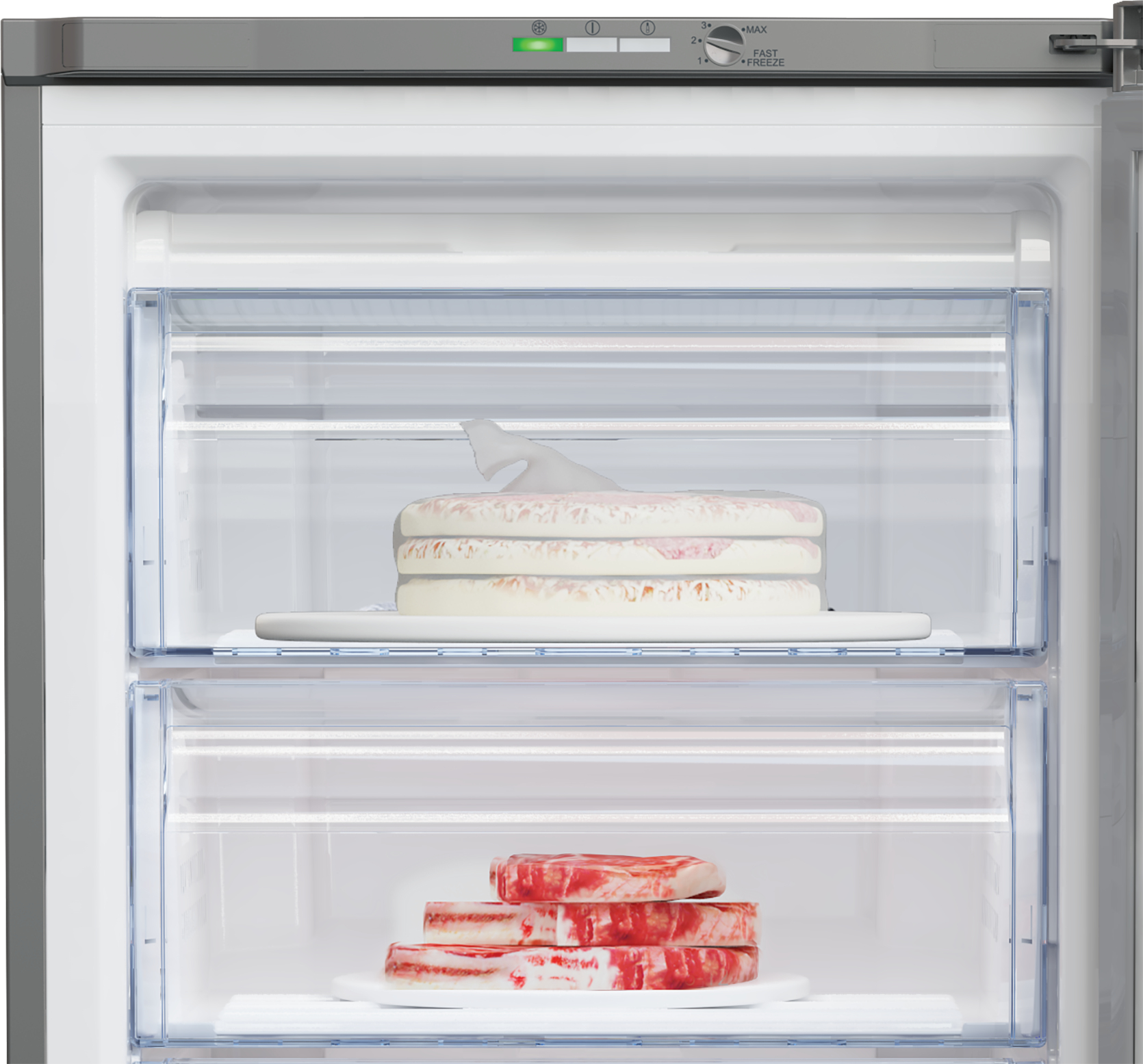 Diepvrieskast BEKO RFSA240M41SN / 215L / E / 150cm / LowFrost