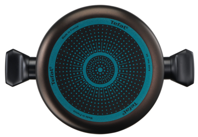 Tefal Easy Cook & Clean B5544602 steelpan Rond Zwart, Bruin