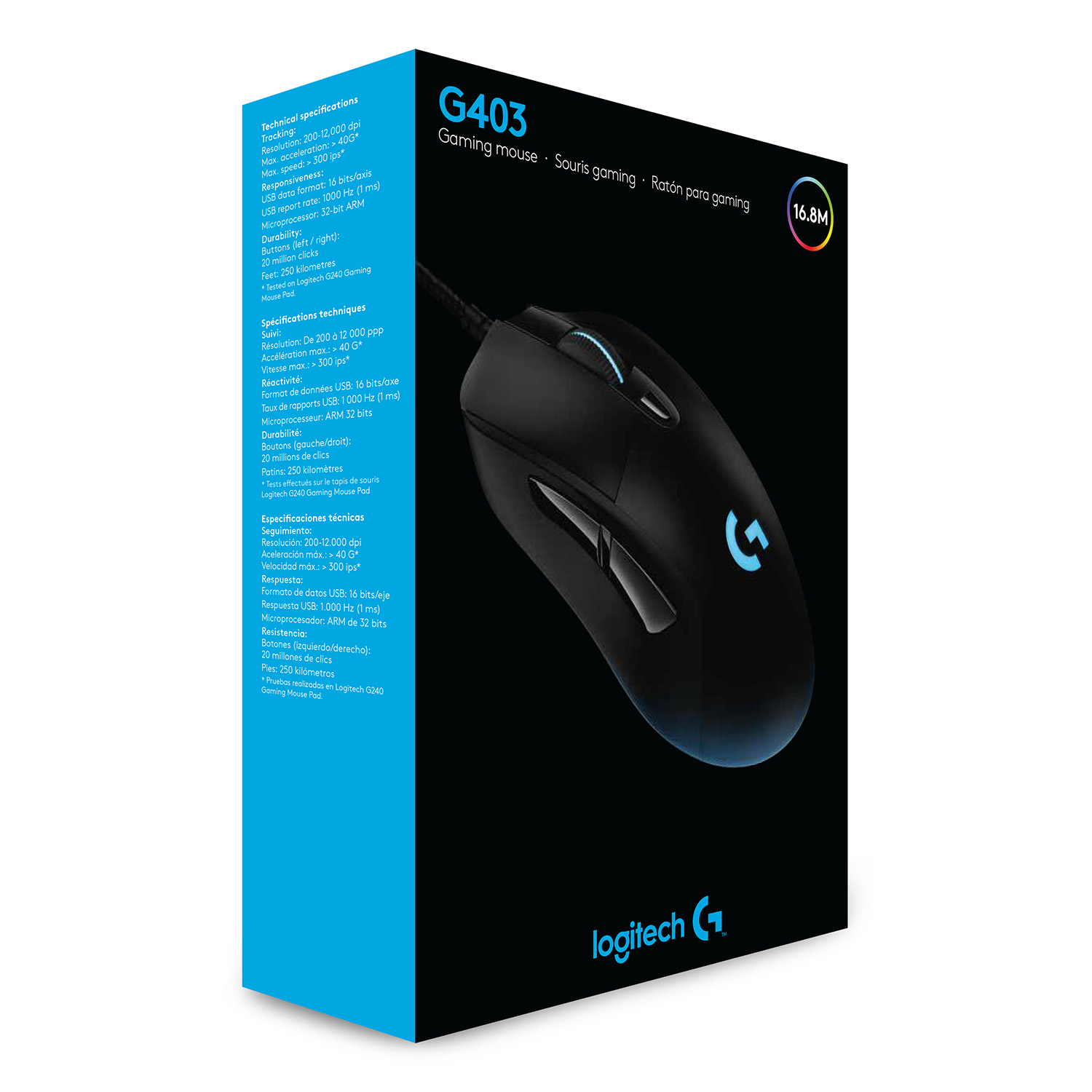 Muis Logitech G403 Hero Black