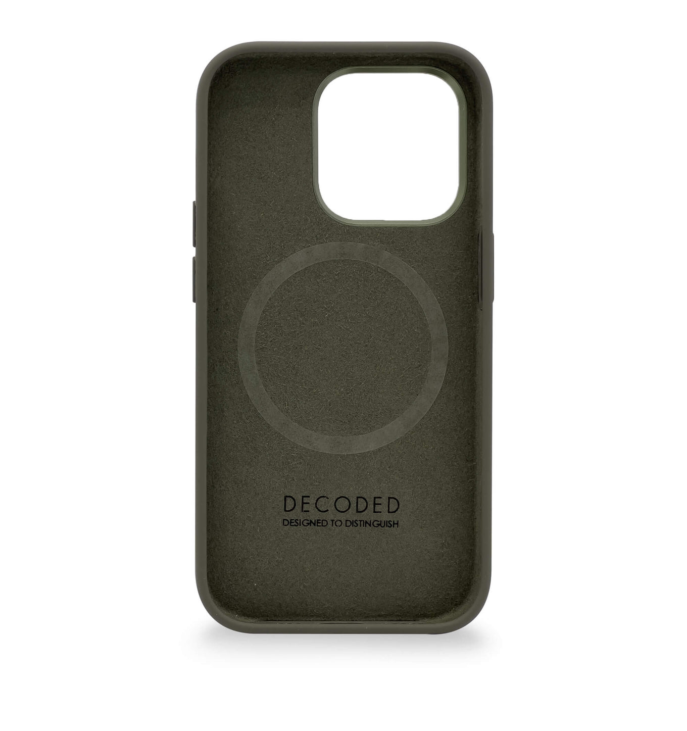 Decoded iPhone 14 Pro Max, housse silicone antibactérien, olive