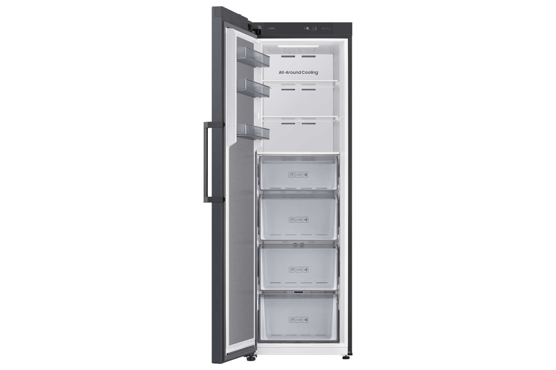 Diepvrieskast SAMSUNG RZ70H32KEFEF / E / 323L / 185cm / zwart inox / wifi