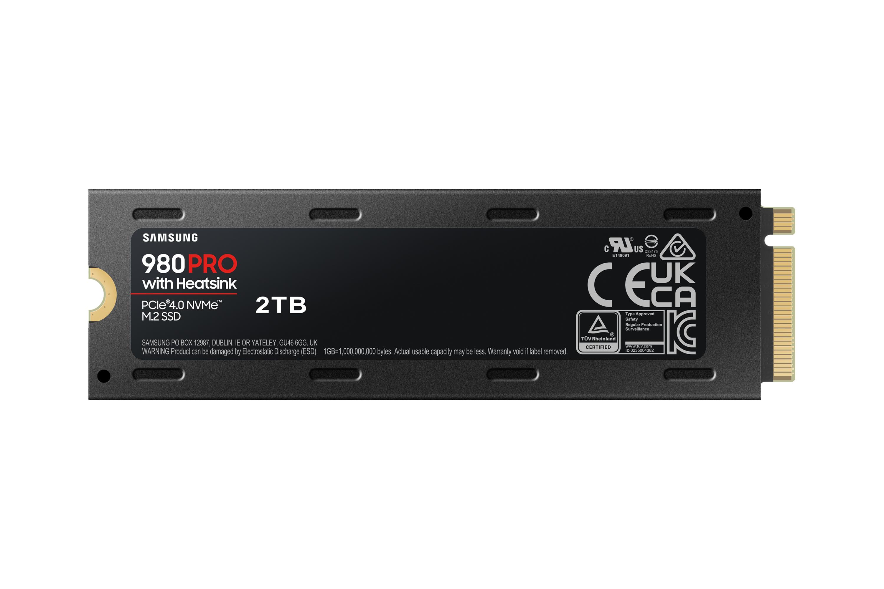 Samsung ssd 980 pro heatsink 2 to