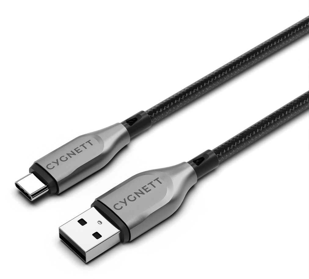 Kabel Cygnett Armoured Braided USB-C to USB 50cm Black