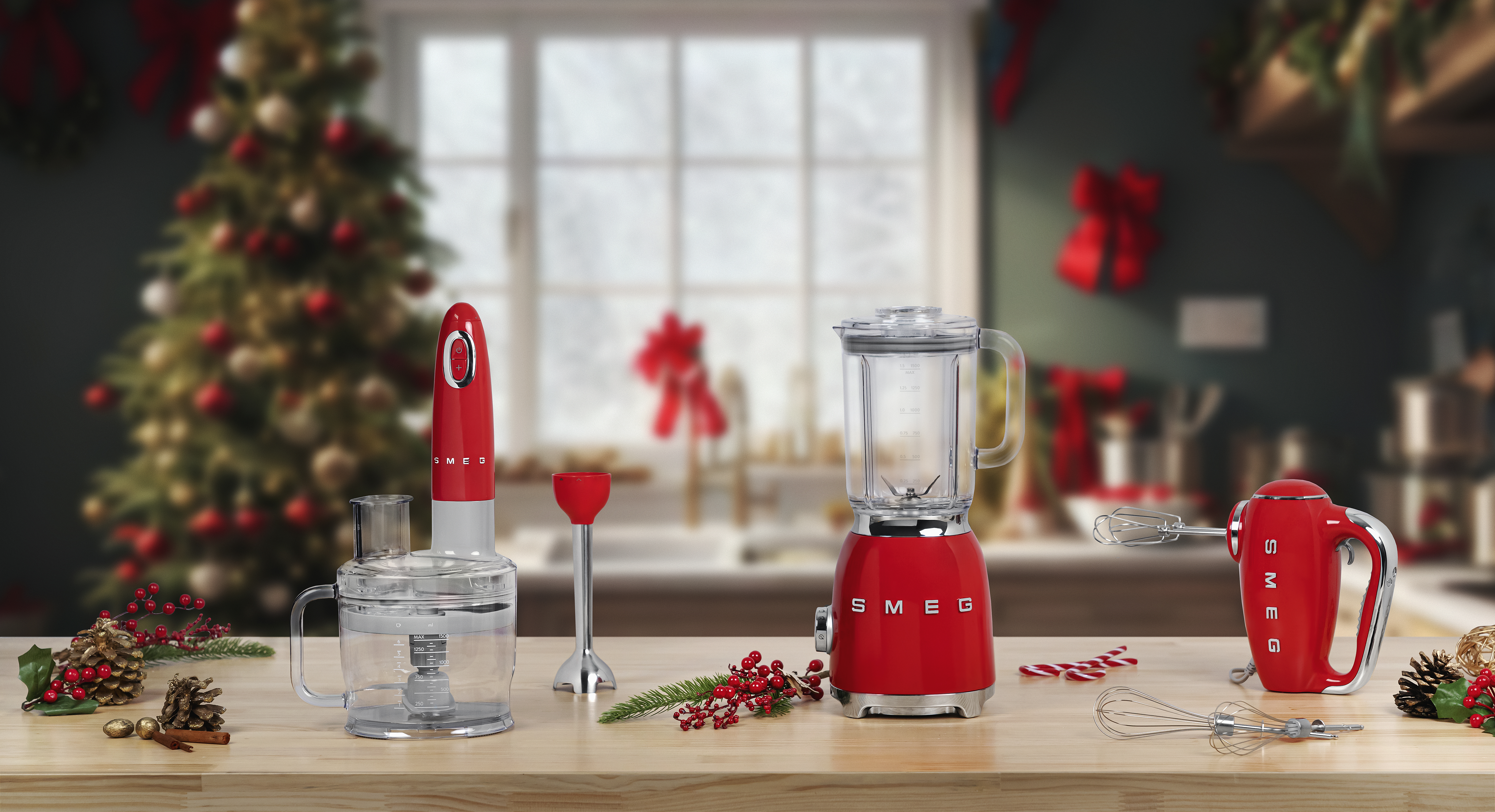 Smeg BLF03RDEU blender 1,5 l Blender voor op aanrecht 800 W Rood