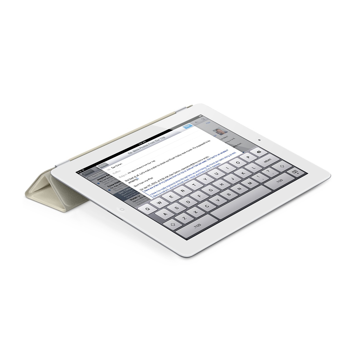 MD305ZM iPad smart cover Leather cream