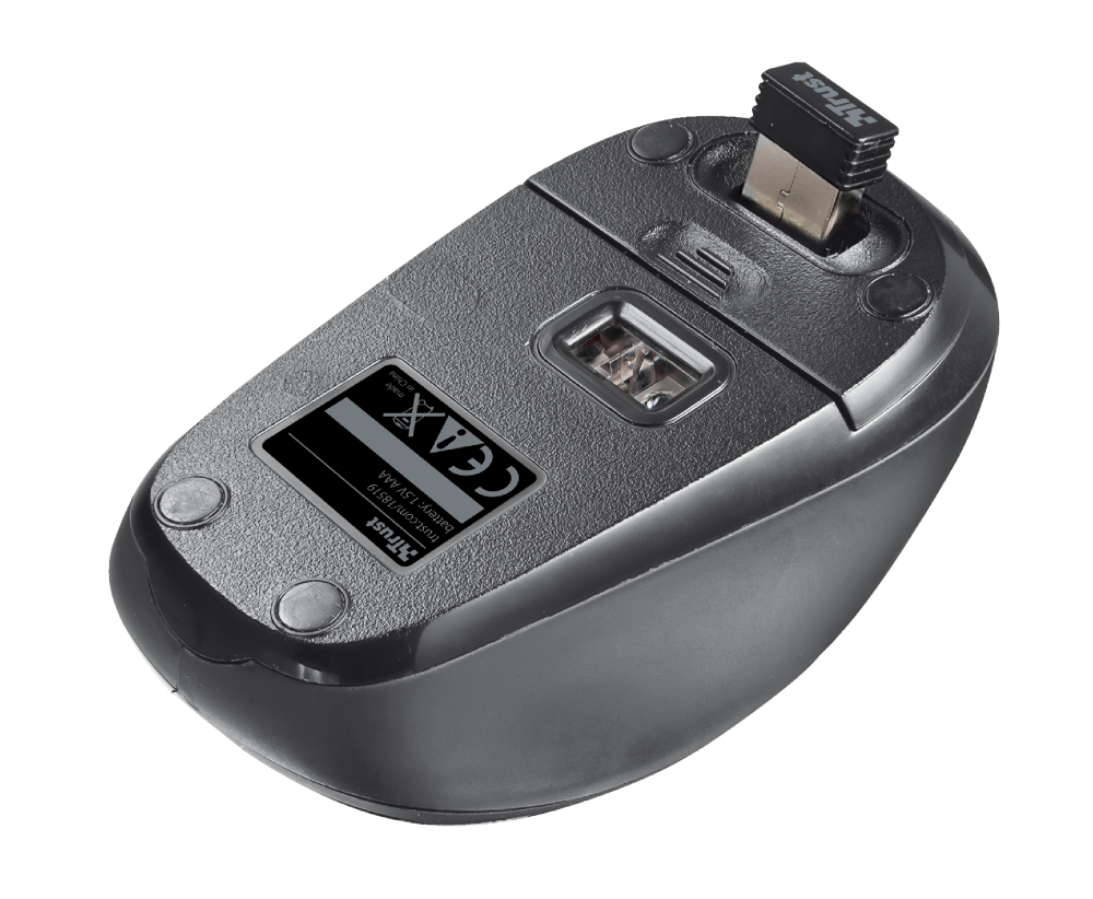 Trust YVI DRAADLOZE MOUSE -BLK