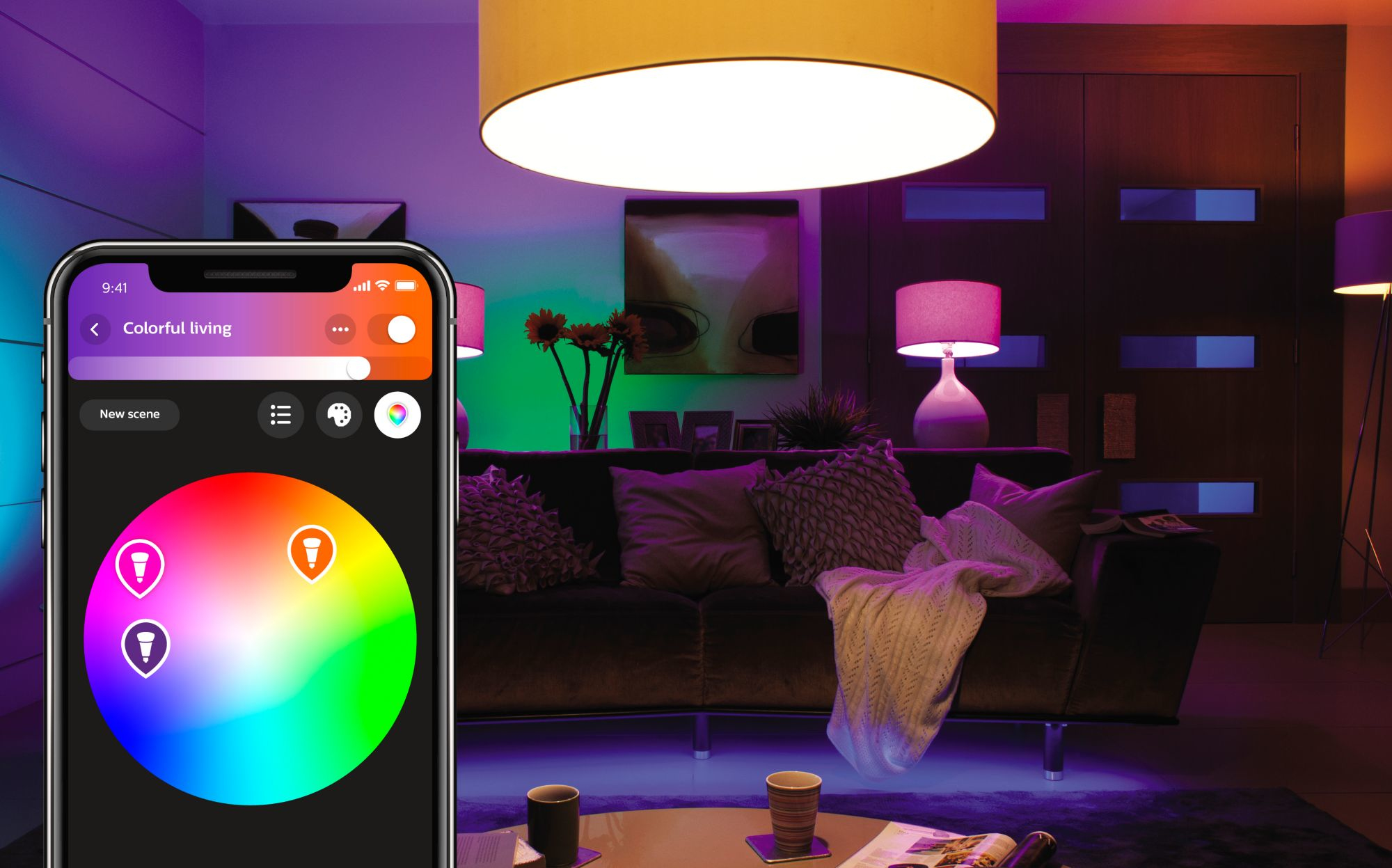 Starterkit PHILIPS HUE White Color Ambiance GU10 x3 + Bridge
