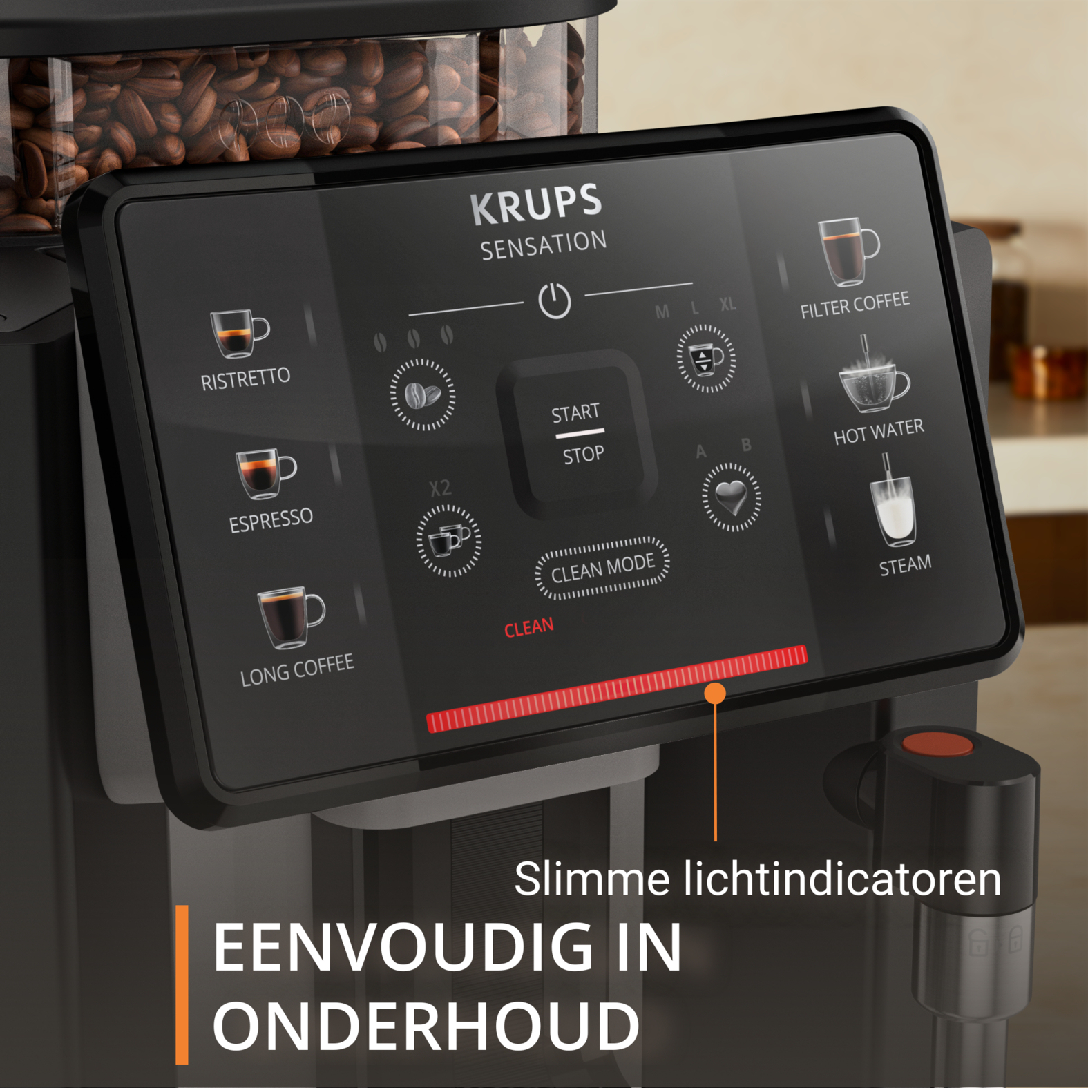 Espressomachine KRUPS EA910A10 Sensation / zwart