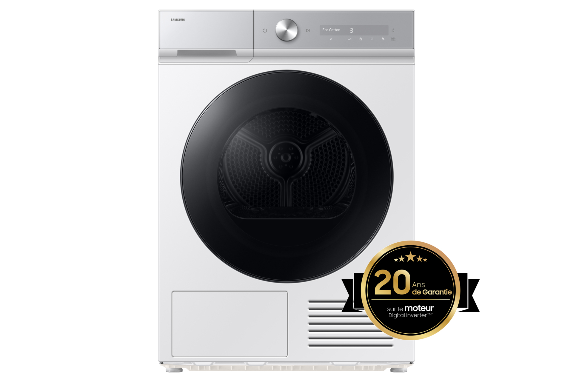 Samsung Series 8 Sèche-linge Blanc Pompe à chaleur / Optimal Dry / AI Control / Séchage silencieux / 9kg - DV90DB8845GHU3 Classe A