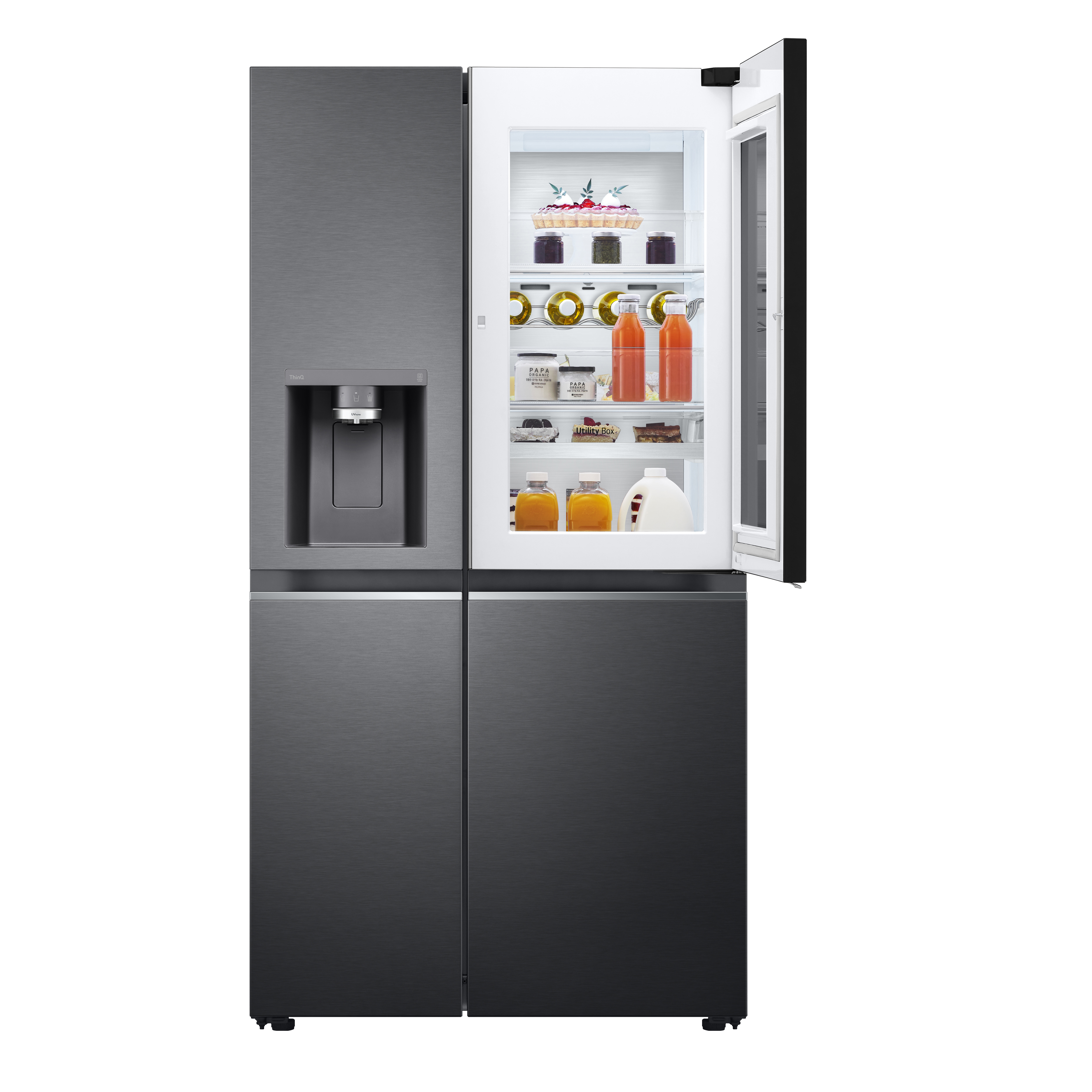 LG InstaView GSXV91MCAE frigo américain Pose libre 635 L E Noir