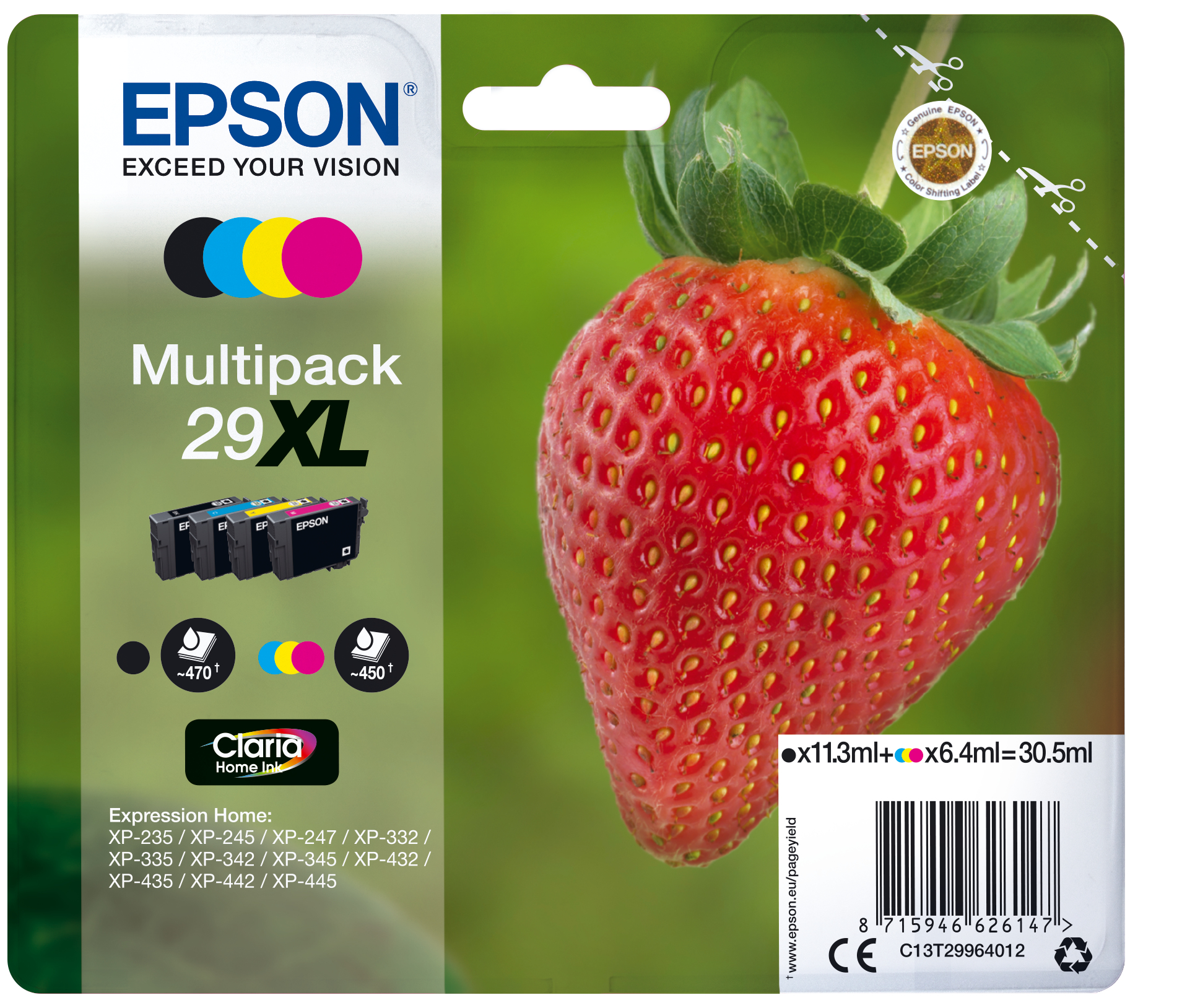 Inktpatroon EPSON C13T29964012 Multipack 4-colours 29XL Clar