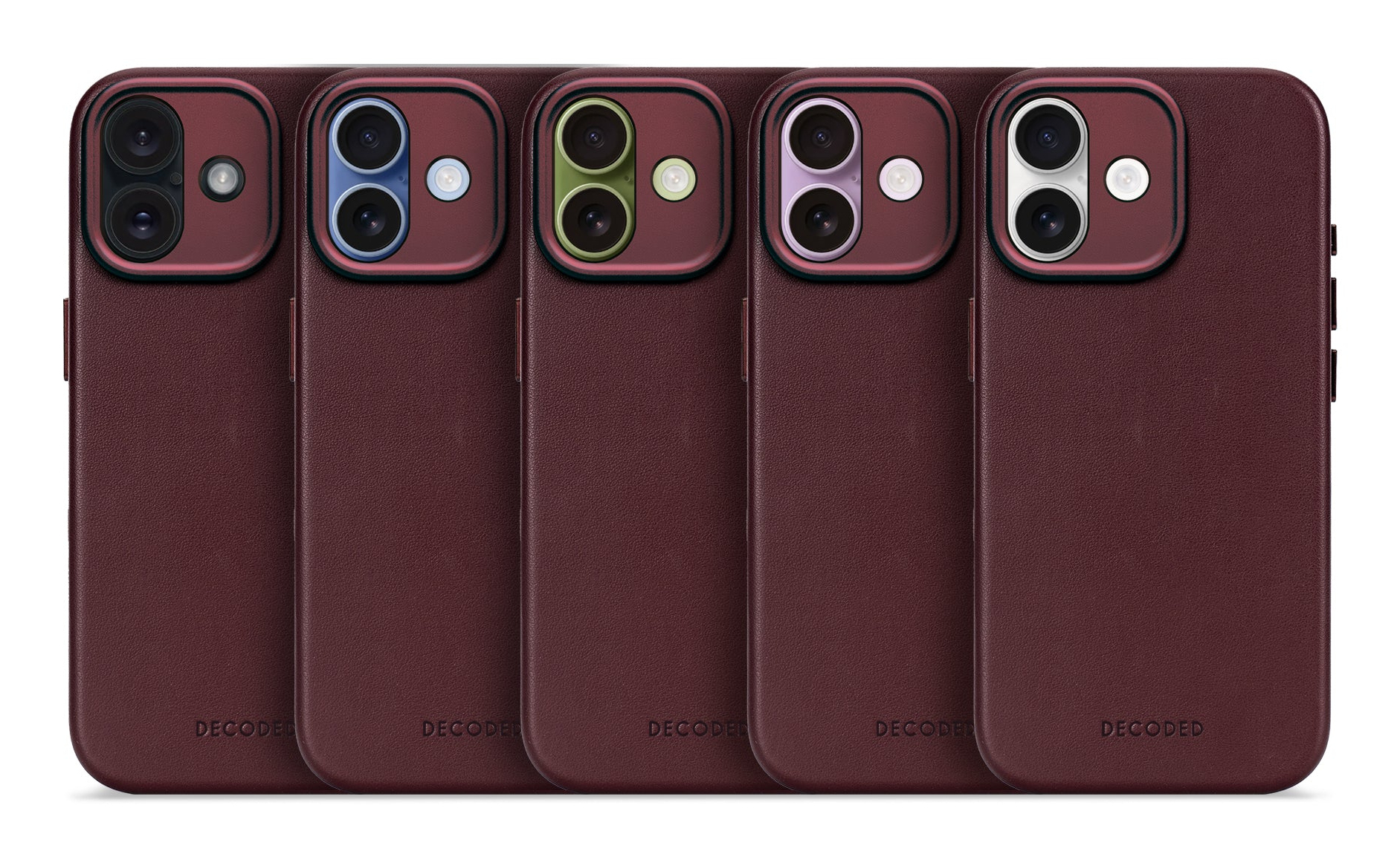 Decoded Leather Backcover Apple iPhone 17 Dark Ruby