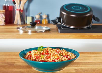 Tefal Easy Cook & Clean B5544602 steelpan Rond Zwart, Bruin