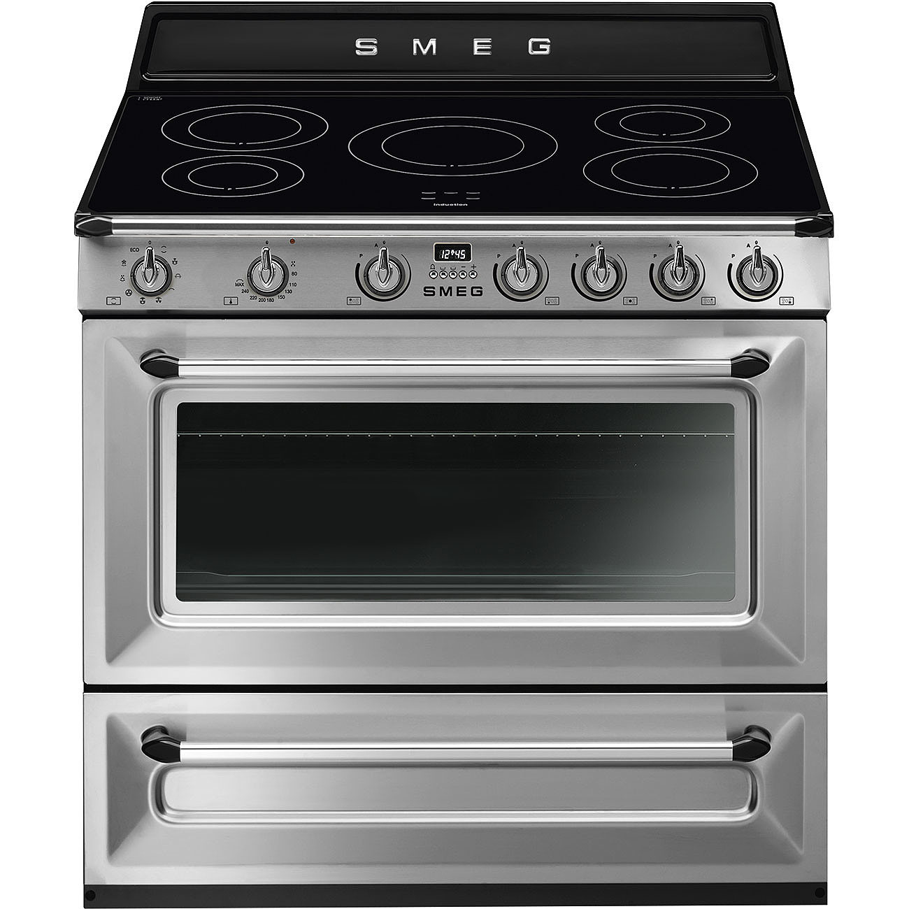 Smeg TR90IX9 four et cuisinière Electrique Plaque avec zone à induction Acier inoxydable A