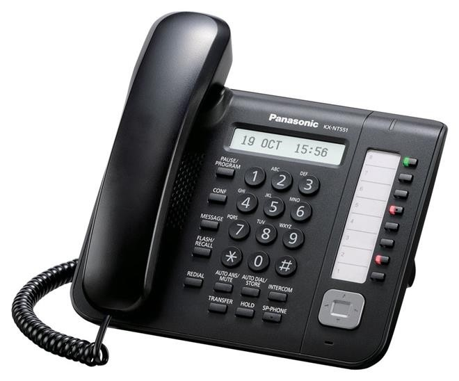 Panasonic KX-NT551 téléphone fixe Noir