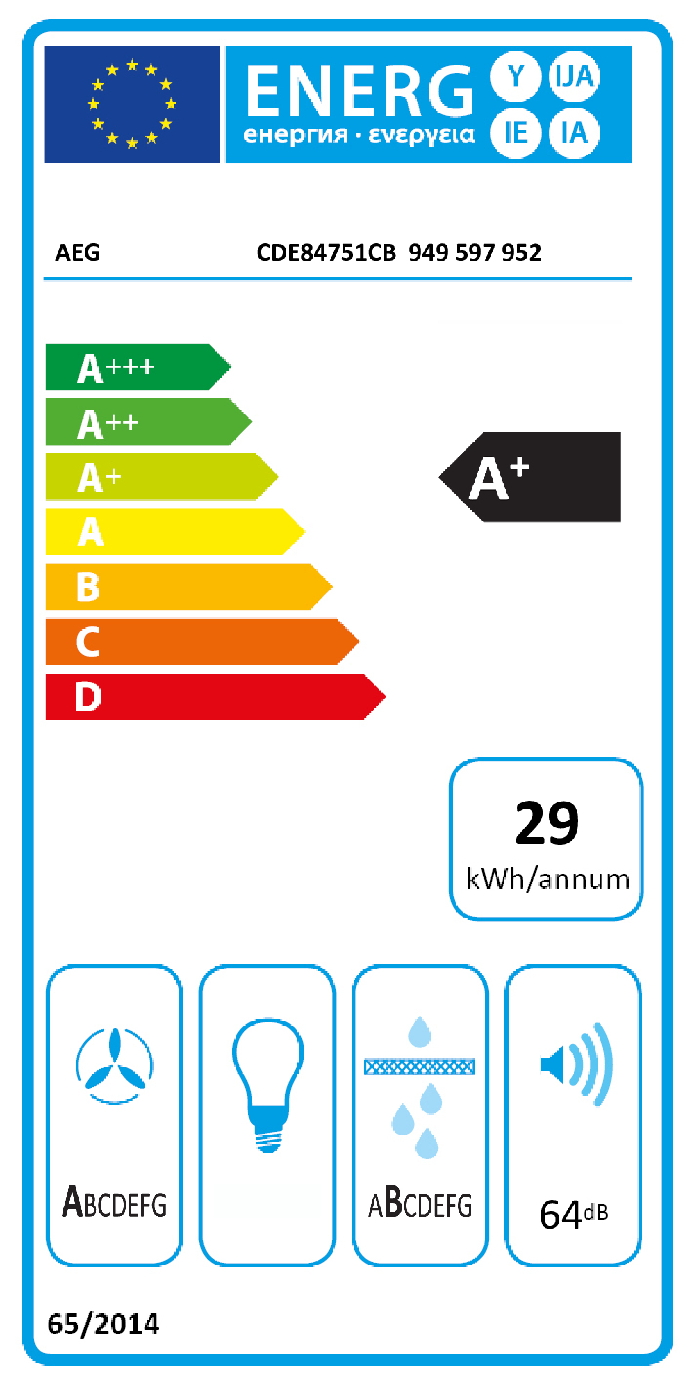 AEG CDE84751CB Noir Intégré 78 cm Plaque avec zone à induction 4 zone(s)